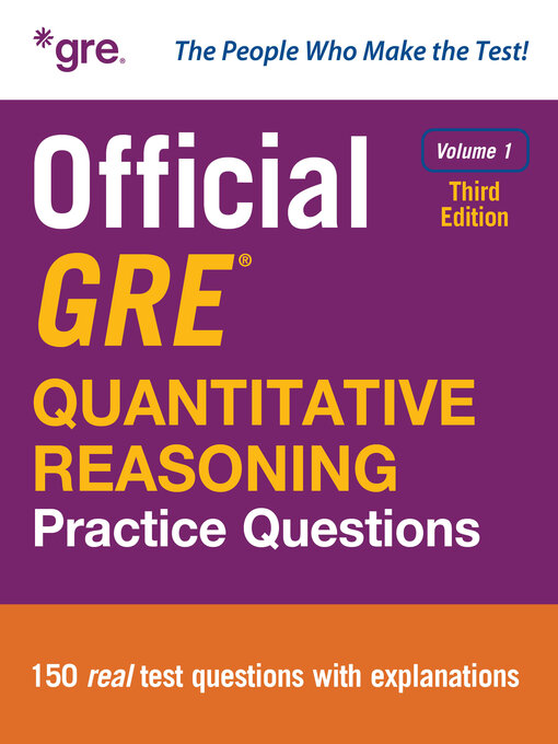 Title details for Official GRE Quantitative Reasoning Practice Questions, Volume 1 by Educational Testing Service - Wait list